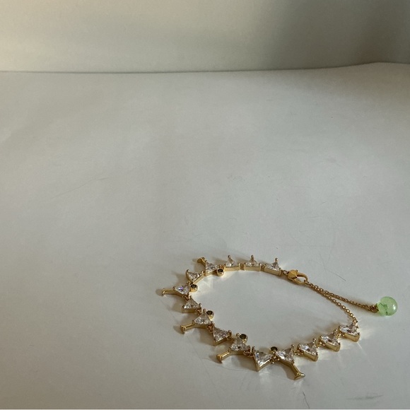 Kate Spade “Shaken or Stirred” Martini Glass Tennis Bracelet Gold Tone - Picture 7 of 8